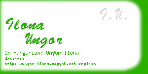ilona ungor business card